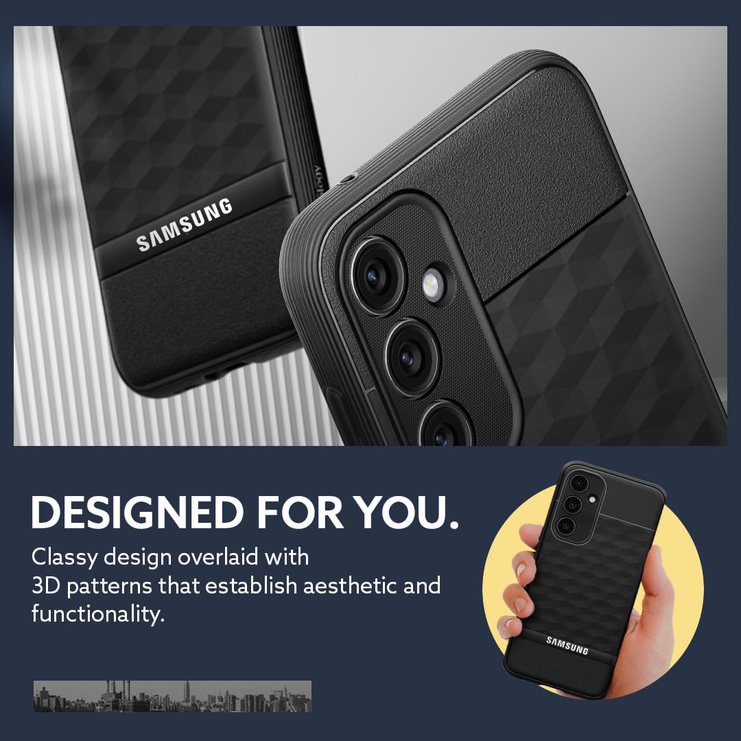 GALAXY A35 5G 3D Hexa Cube Design Drop Protection | Camera Protection  TPU Back Case