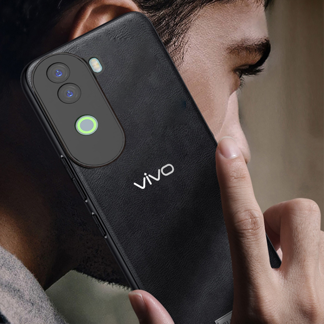 VIVO V40E 5G Business Style PU LEATHER PROTECTIVE BACK CASE WITH CAMERA PROTECTION