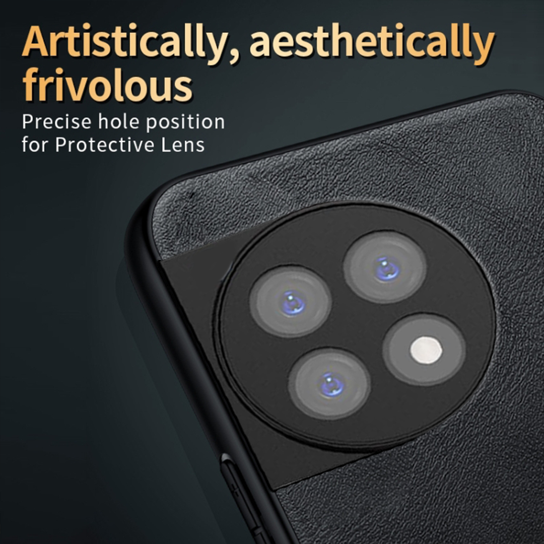 ONEPLUS 11R 5G Business Style PU LEATHER PROTECTIVE BACK CASE WITH CAMERA PROTECTION