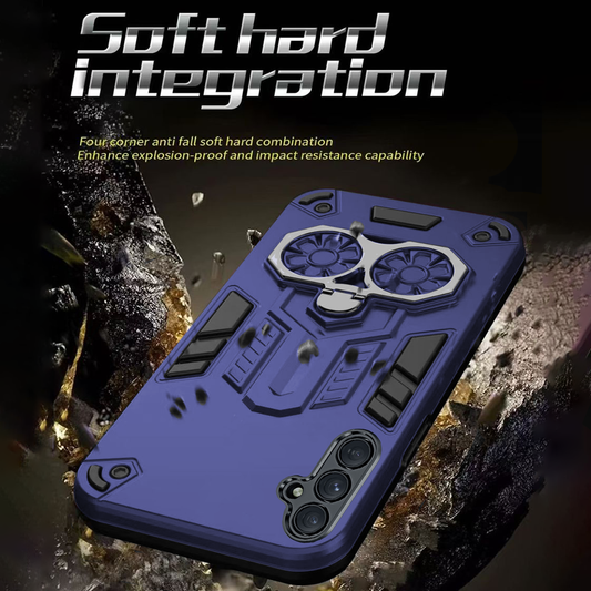 Samsung Galaxy A16 5G Armor knight Series Camera Protection 2 in 1 Shockproof Phone Cover with Kickstand
