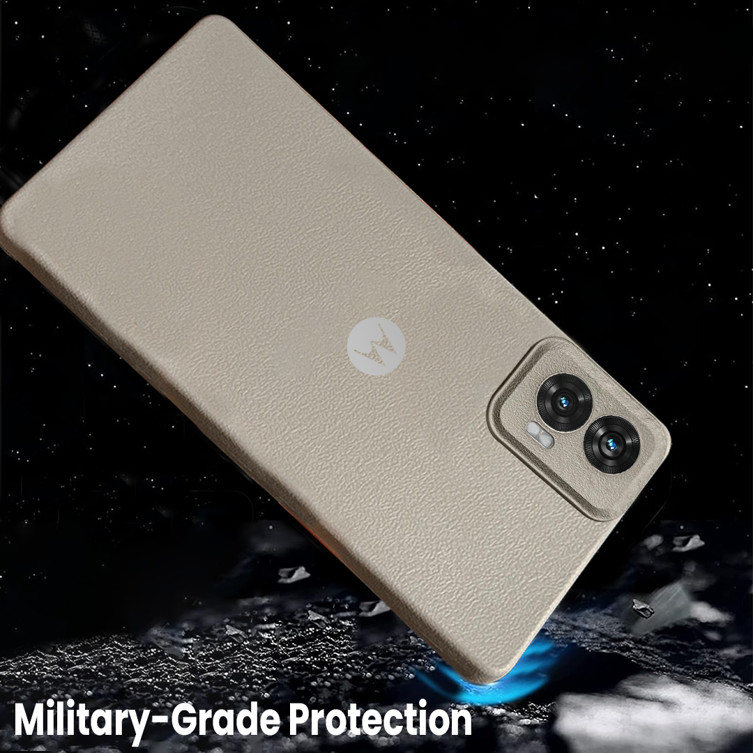 MOTO EDGE 50 FUSION 5G Solid Color Leather Texture Matte Phone Back Case