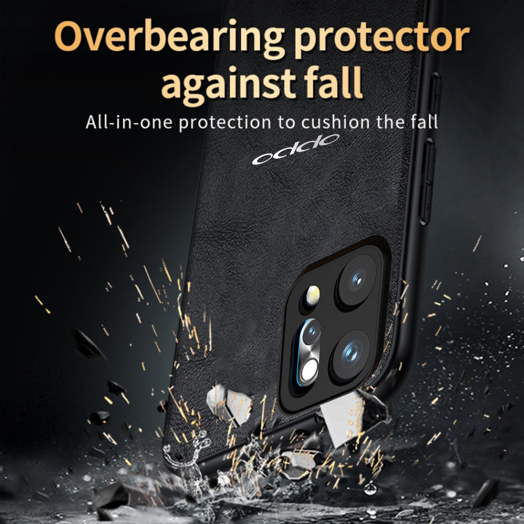 OPPO RENO 14 5G Business Style PU LEATHER PROTECTIVE BACK CASE WITH CAMERA PROTECTION