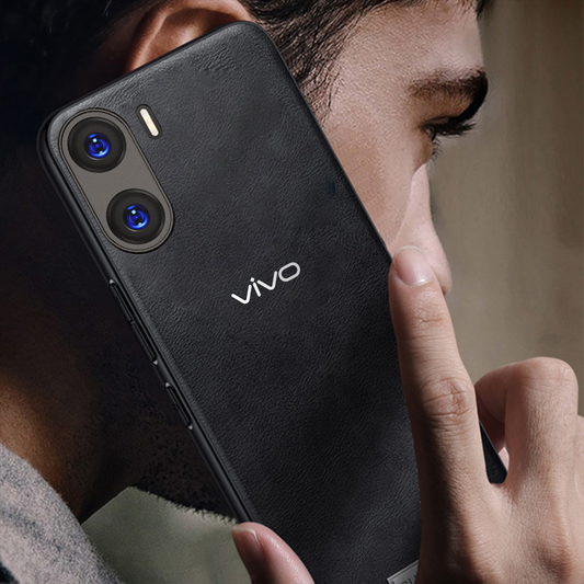 VIVO V29E 5G Business Style PU LEATHER PROTECTIVE BACK CASE WITH CAMERA PROTECTION