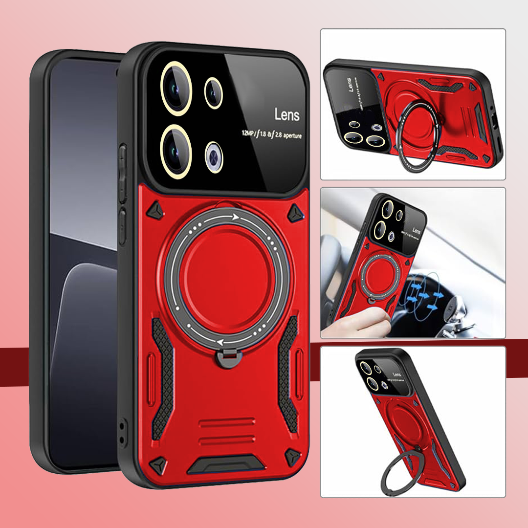 Oppo Reno 13 5G Heavy Duty Rugged Shockproof Camera Lens Protector Phone Cover with Kickstand