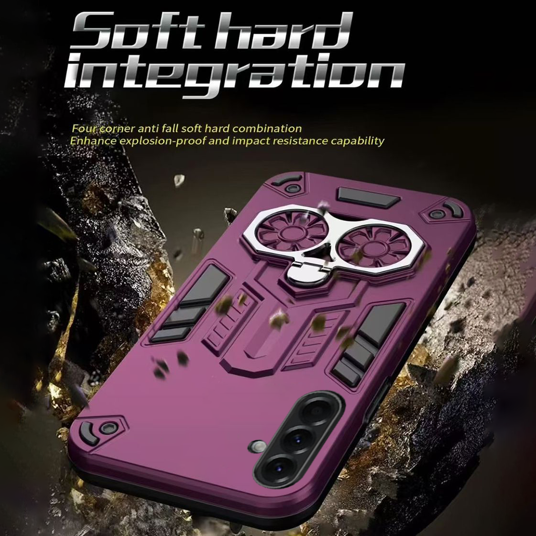 Samsung Galaxy A26 5G Armor knight Series Camera Protection 2 in 1 Shockproof Phone Cover with Kickstand