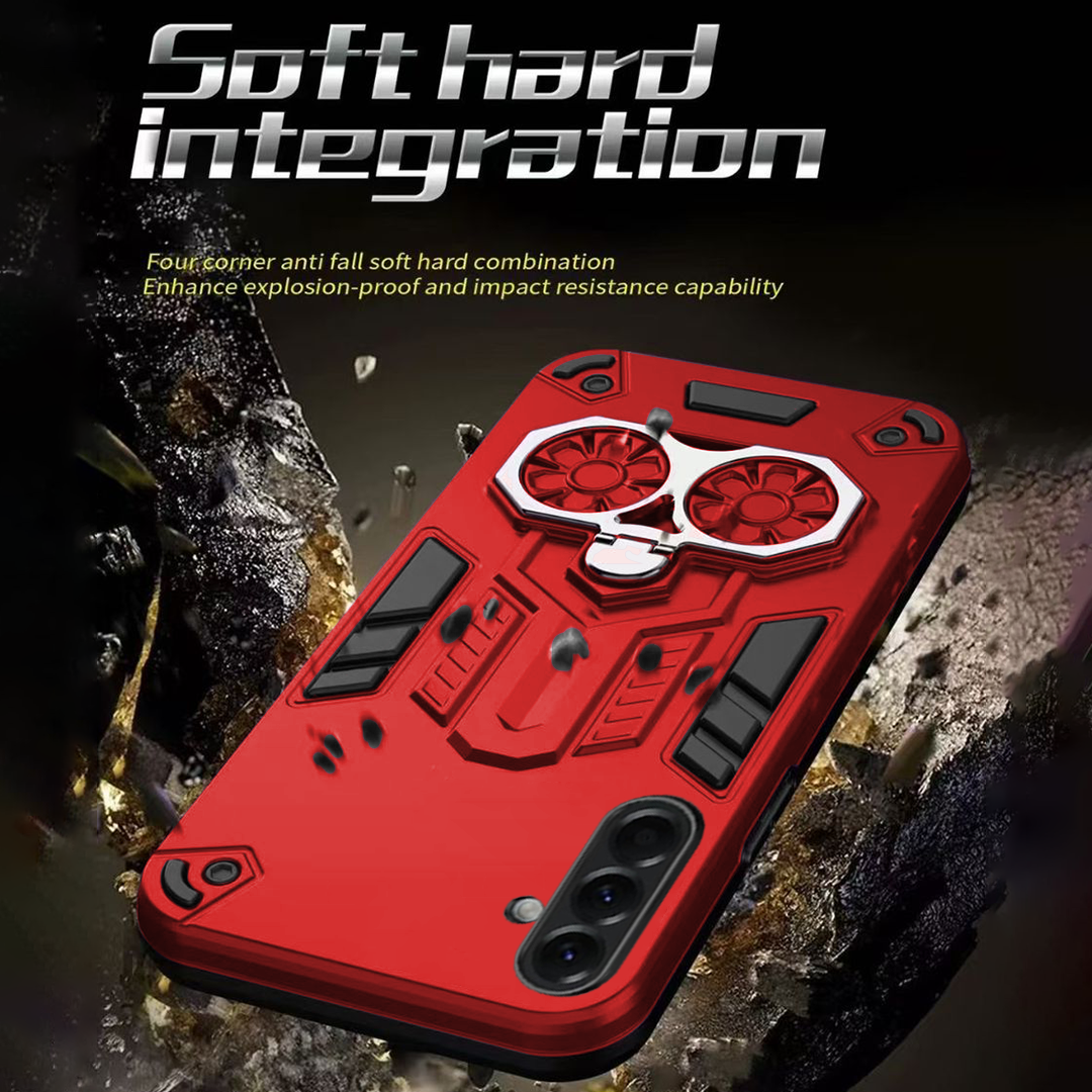 Samsung Galaxy A26 5G Armor knight Series Camera Protection 2 in 1 Shockproof Phone Cover with Kickstand