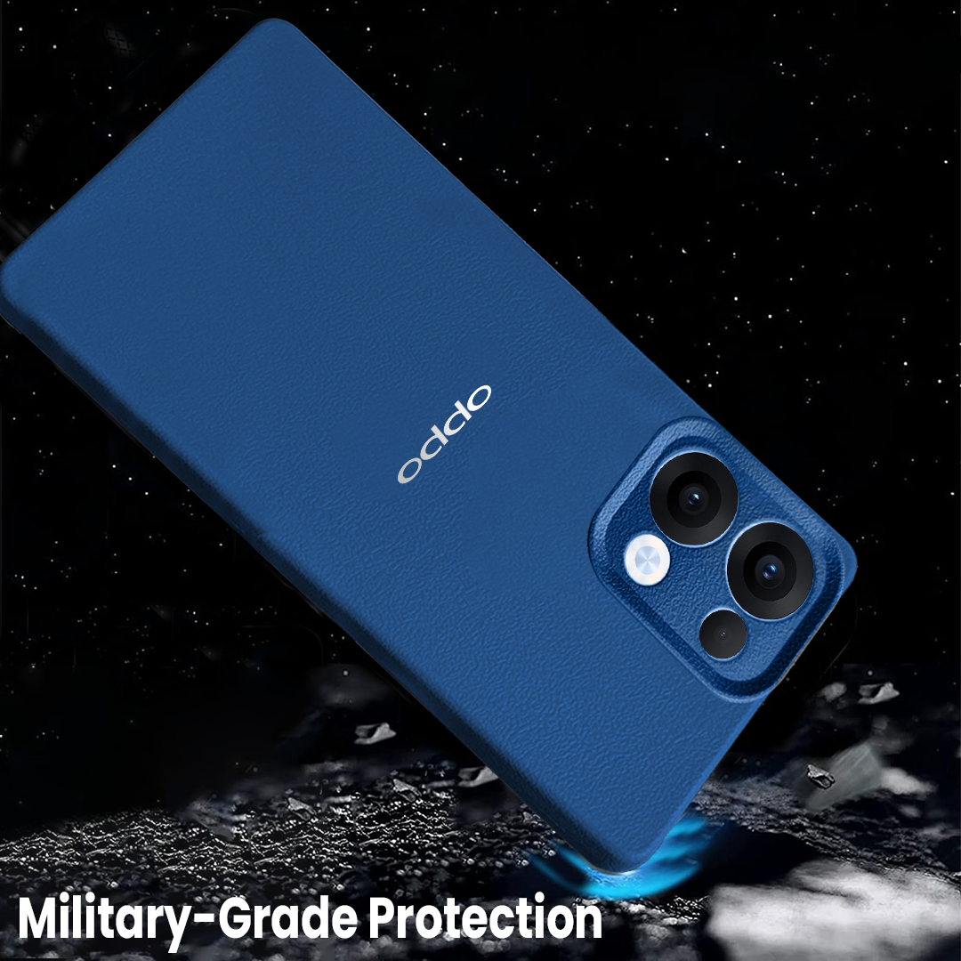 Oppo Reno 13 5G Solid Color Leather Texture Matte Phone Back Case