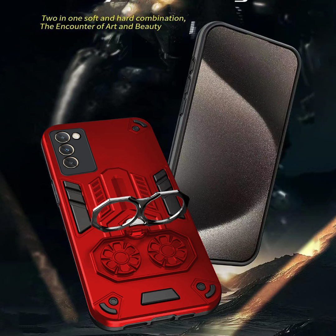 Vivo T3 5G Armor knight Series Camera Protection 2 in 1 Shockproof Phone Cover with Kickstand