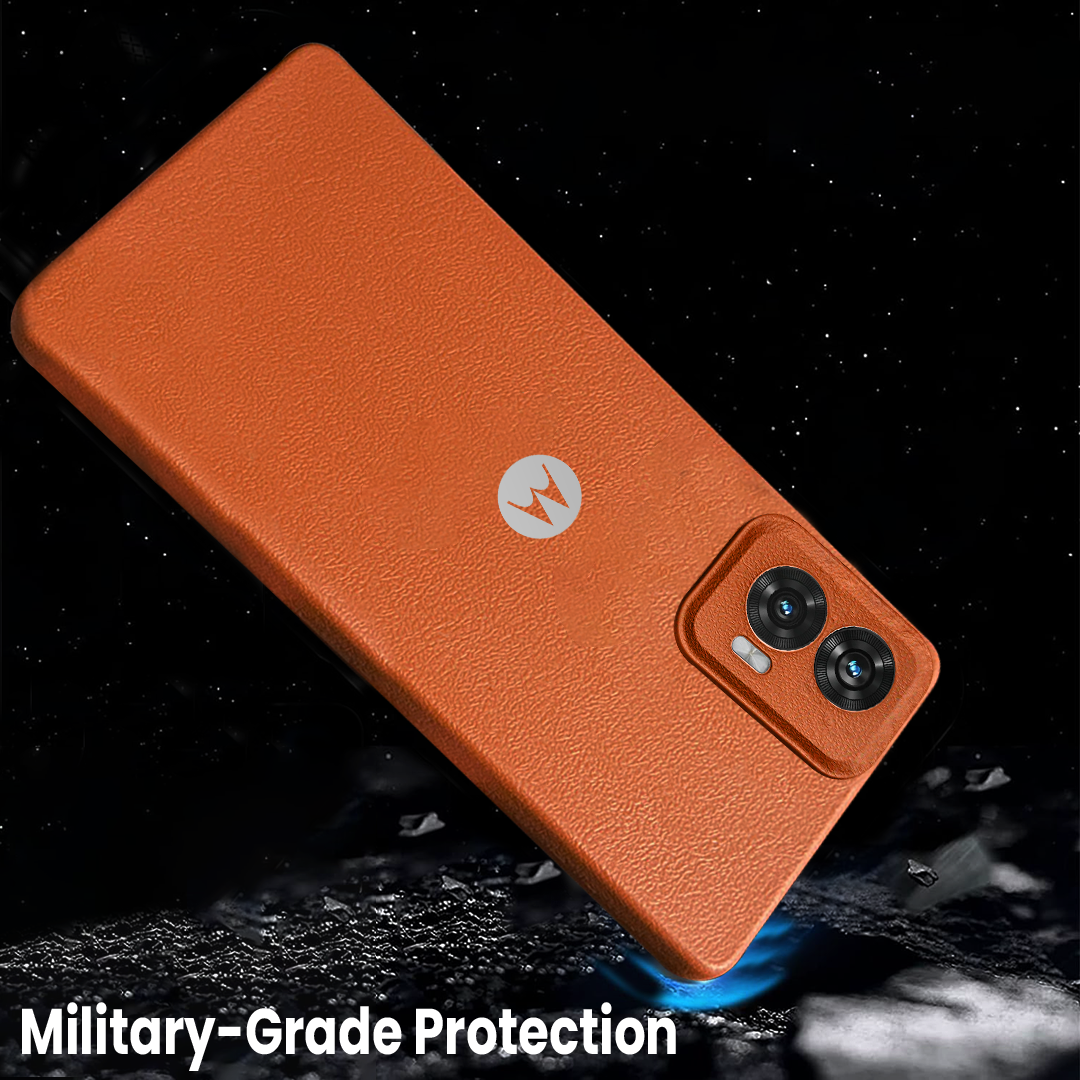 MOTO EDGE 50 FUSION 5G Solid Color Leather Texture Matte Phone Back Case
