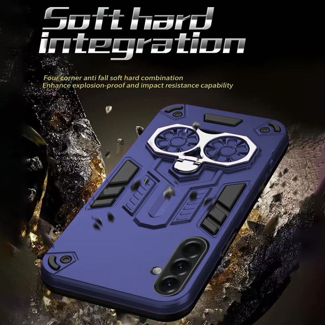 Samsung Galaxy A26 5G Armor knight Series Camera Protection 2 in 1 Shockproof Phone Cover with Kickstand