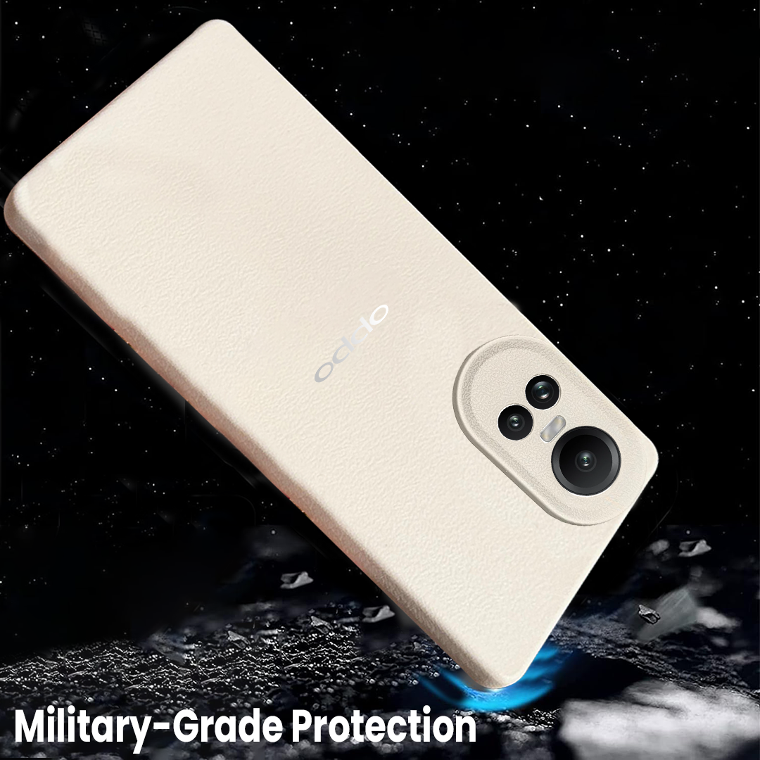 Oppo Reno 10 5G Solid Color Leather Texture Matte Phone Back Case