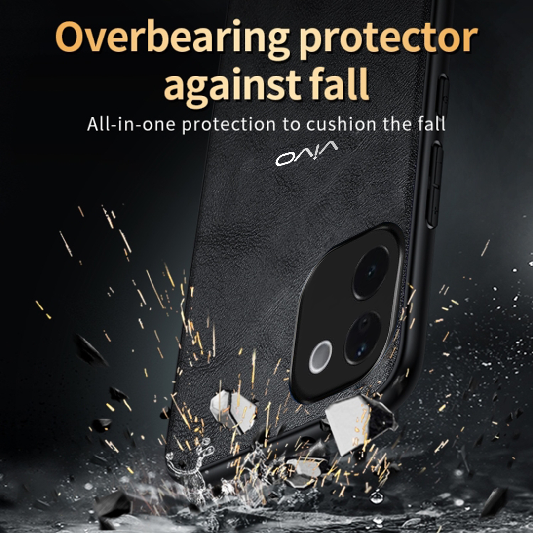 VIVO T3 PRO 5G  Business Style  PU LEATHER PROTECTIVE BACK CASE WITH CAMERA PROTECTION