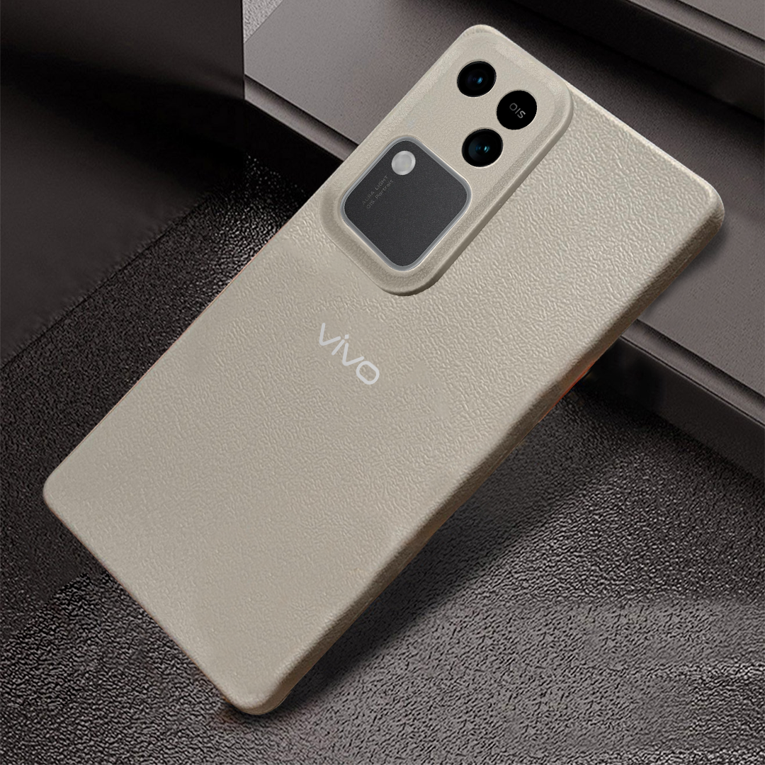 Vivo V30 5G Solid Color Leather Texture Matte Phone Back Case