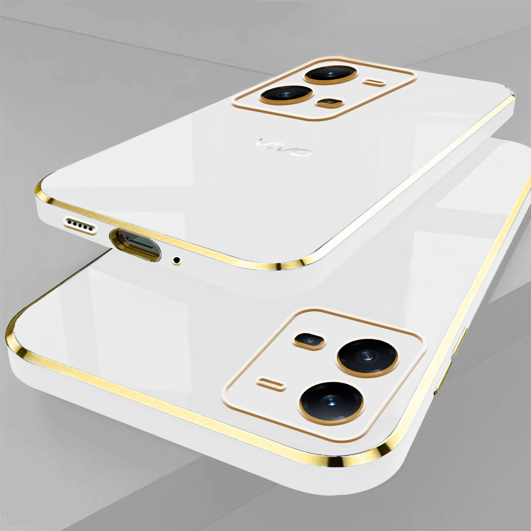 VIVO V35 5G ULTRA-SHINE GOLD ELECTROPLATED LUXURIOUS BACK CASE WITH CAMERA PROTECTION