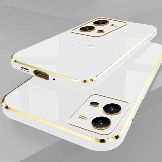VIVO V35 5G ULTRA-SHINE GOLD ELECTROPLATED LUXURIOUS BACK CASE WITH CAMERA PROTECTION