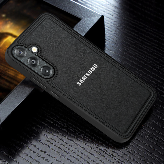 Samsung Galaxy A34 5G Vintage Leather Stitched Protective Back Case