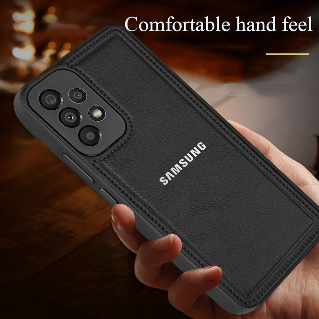Samsung Galaxy A73 5G Vintage Leather Stitched Protective Back Case