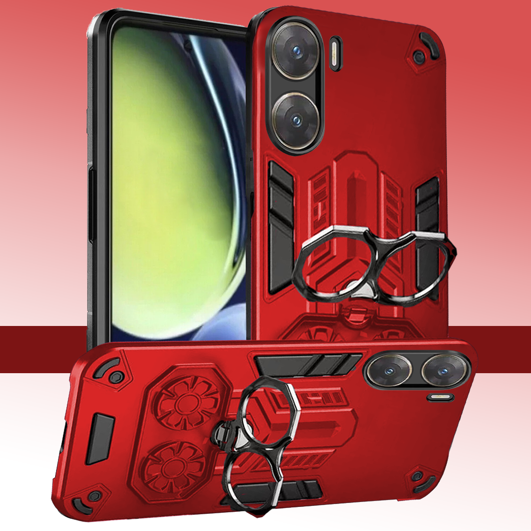 Vivo V29e 5G Armor knight Series Camera Protection 2 in 1 Shockproof Phone Cover with Kickstand