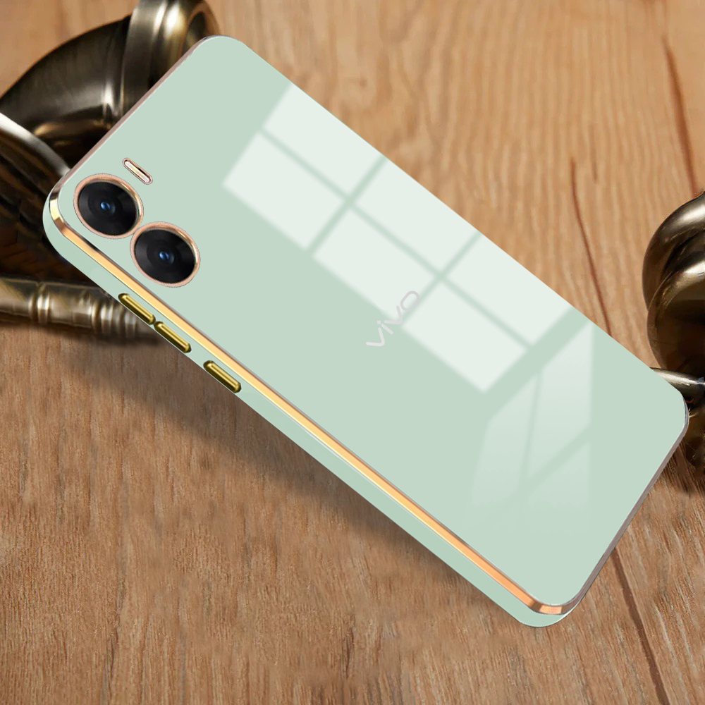 VIVO V29E 5G ULTRA-SHINE GOLD ELECTROPLATED LUXURIOUS  BACK CASE WITH CAMERA PROTECTION
