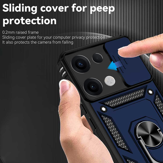 OPPO RENO 13 5G Armor Military-grade Case With Sliding Camera Cover & 360 Kickstand