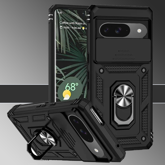GOOGLE PIXEL 8 5G Armor Military-grade Case With Sliding Camera Cover & 360 Kickstand