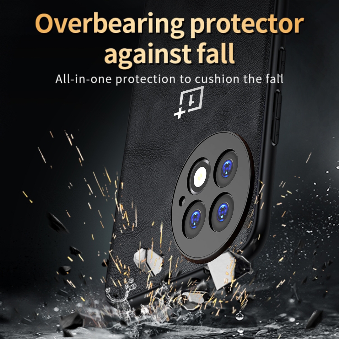 ONEPLUS 13 5G Business Style PU LEATHER PROTECTIVE BACK CASE WITH CAMERA PROTECTION