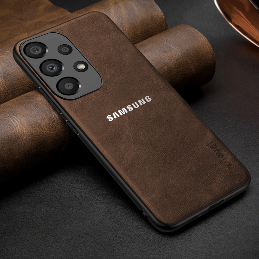GALAXY A23 5G  Business Style PU LEATHER PROTECTIVE BACK CASE WITH CAMERA PROTECTION