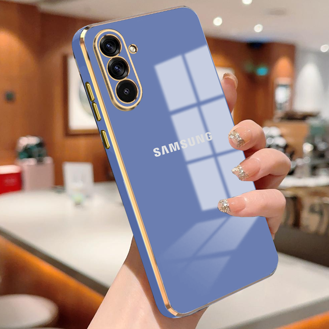 GALAXY A36/A56 5G ULTRA-SHINE GOLD ELECTROPLATED LUXURIOUS  BACK CASE WITH CAMERA PROTECTION
