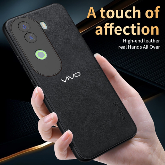 VIVO V40E 5G Business Style PU LEATHER PROTECTIVE BACK CASE WITH CAMERA PROTECTION