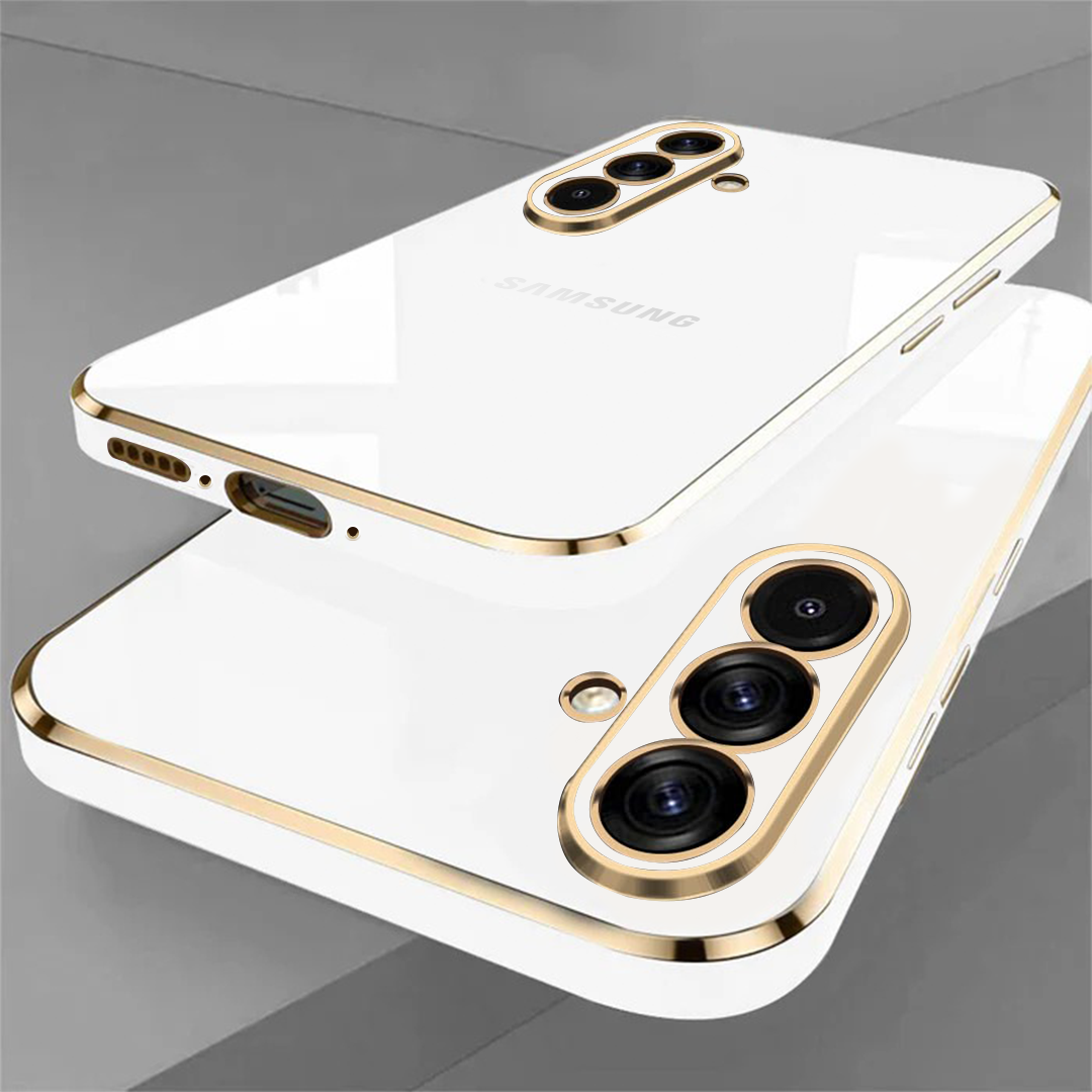 GALAXY A56 5G ULTRA-SHINE GOLD ELECTROPLATED LUXURIOUS  BACK CASE WITH CAMERA PROTECTION