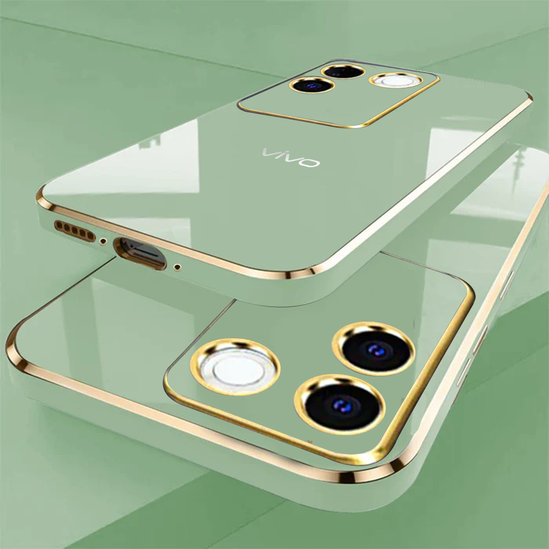 VIVO T2 PRO 5G ULTRA-SHINE GOLD ELECTROPLATED LUXURIOUS  BACK CASE WITH CAMERA PROTECTION