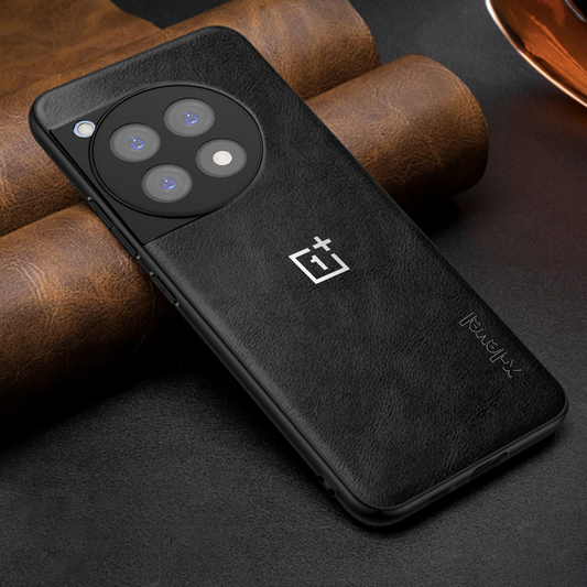ONEPLUS 12R 5G Business Style PU LEATHER PROTECTIVE BACK CASE WITH CAMERA PROTECTION