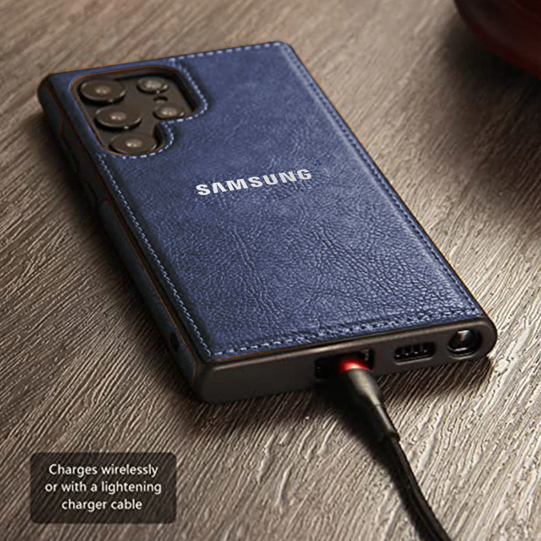 Galaxy S-Series 5G Drop Protection | Raised Camera Edges Protective Back Leather Case