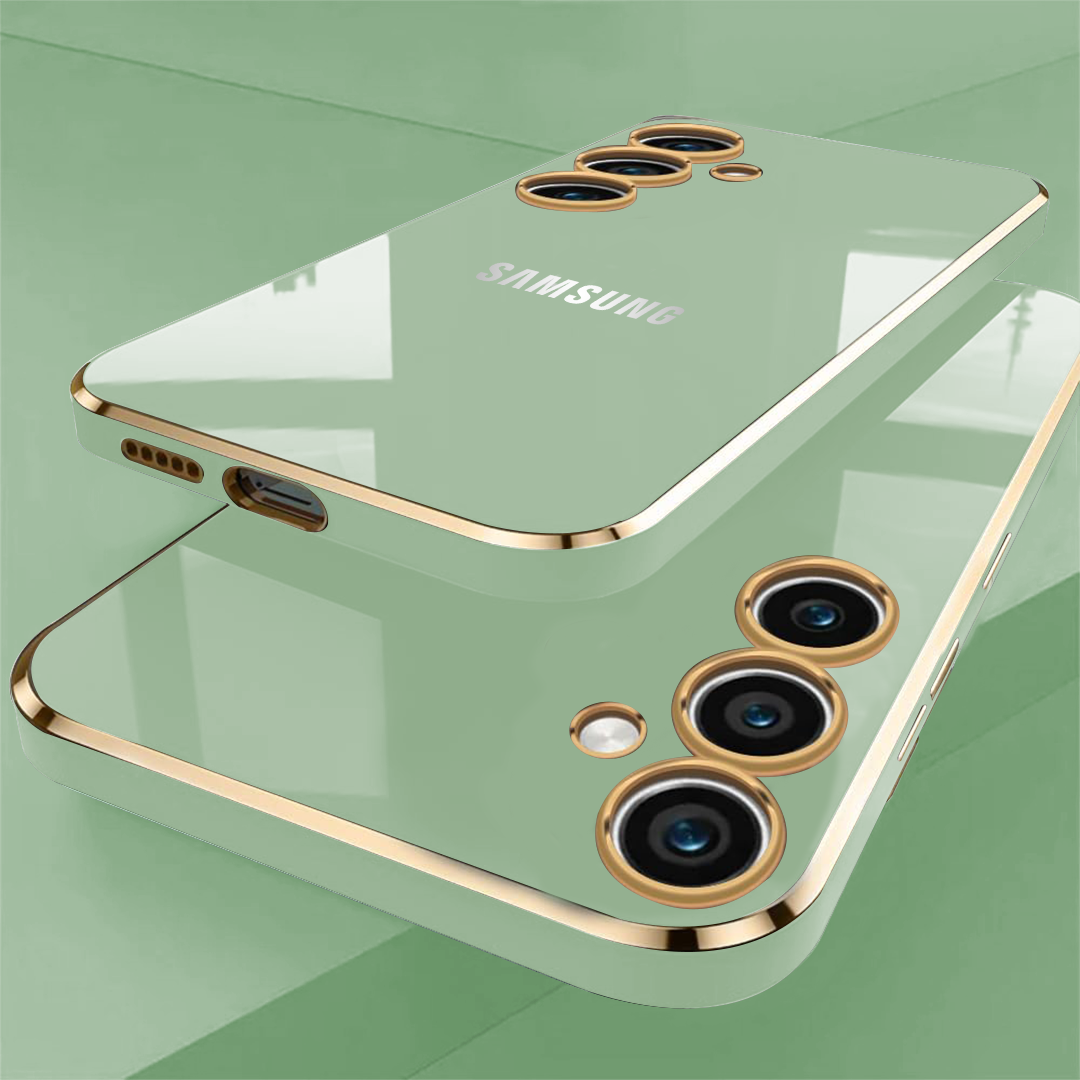 GALAXY A35 5G ULTRA-SHINE GOLD ELECTROPLATED LUXURIOUS  BACK CASE WITH CAMERA PROTECTION