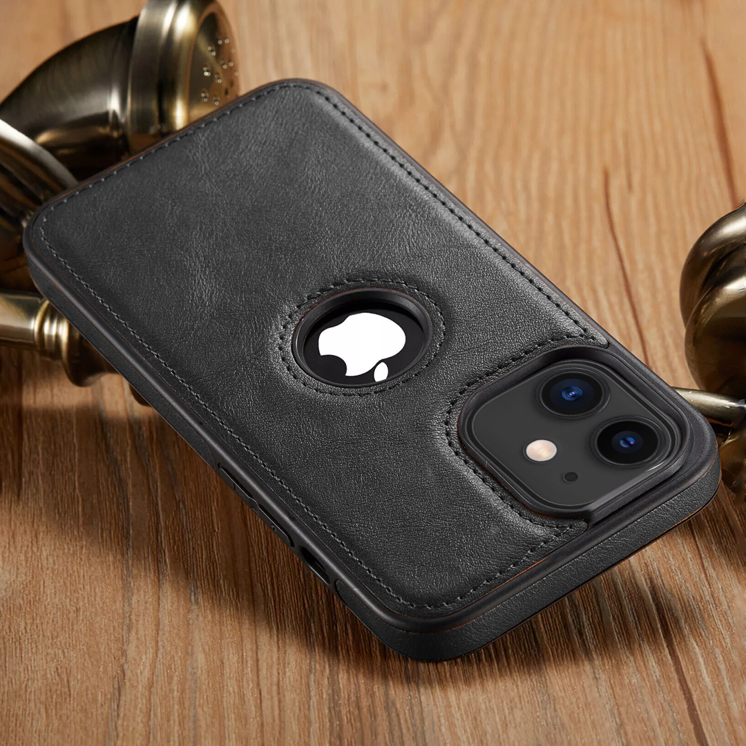 IPHONE 14/PLUS/PRO/MAX 5G Drop Protection | Raised Camera Edges Protective Back Leather Case