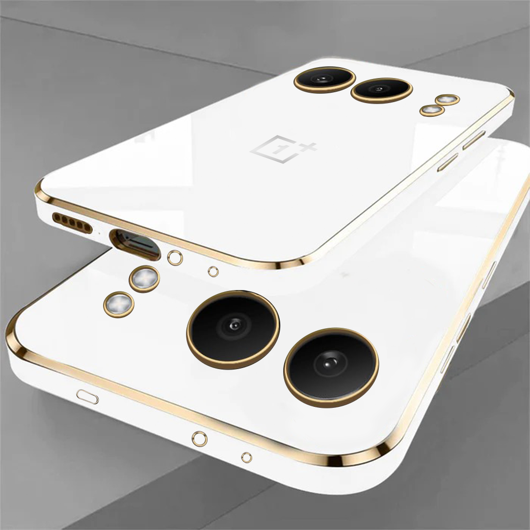 ONEPLUS NORD 4 5G ULTRA-SHINE GOLD ELECTROPLATED LUXURIOUS  BACK CASE WITH CAMERA PROTECTION
