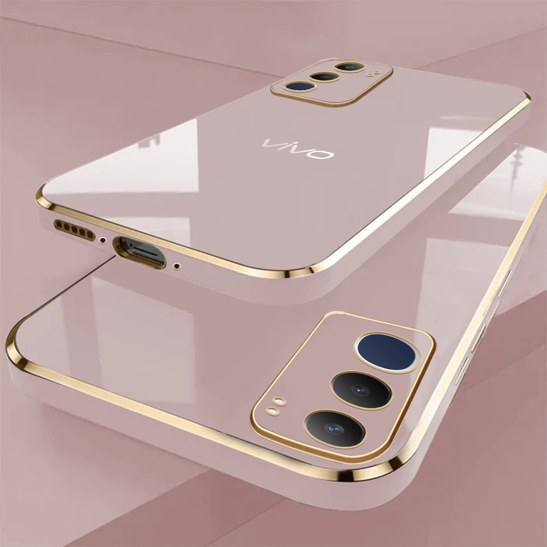 VIVO Y29 5G ULTRA-SHINE GOLD ELECTROPLATED LUXURIOUS  BACK CASE WITH CAMERA PROTECTION