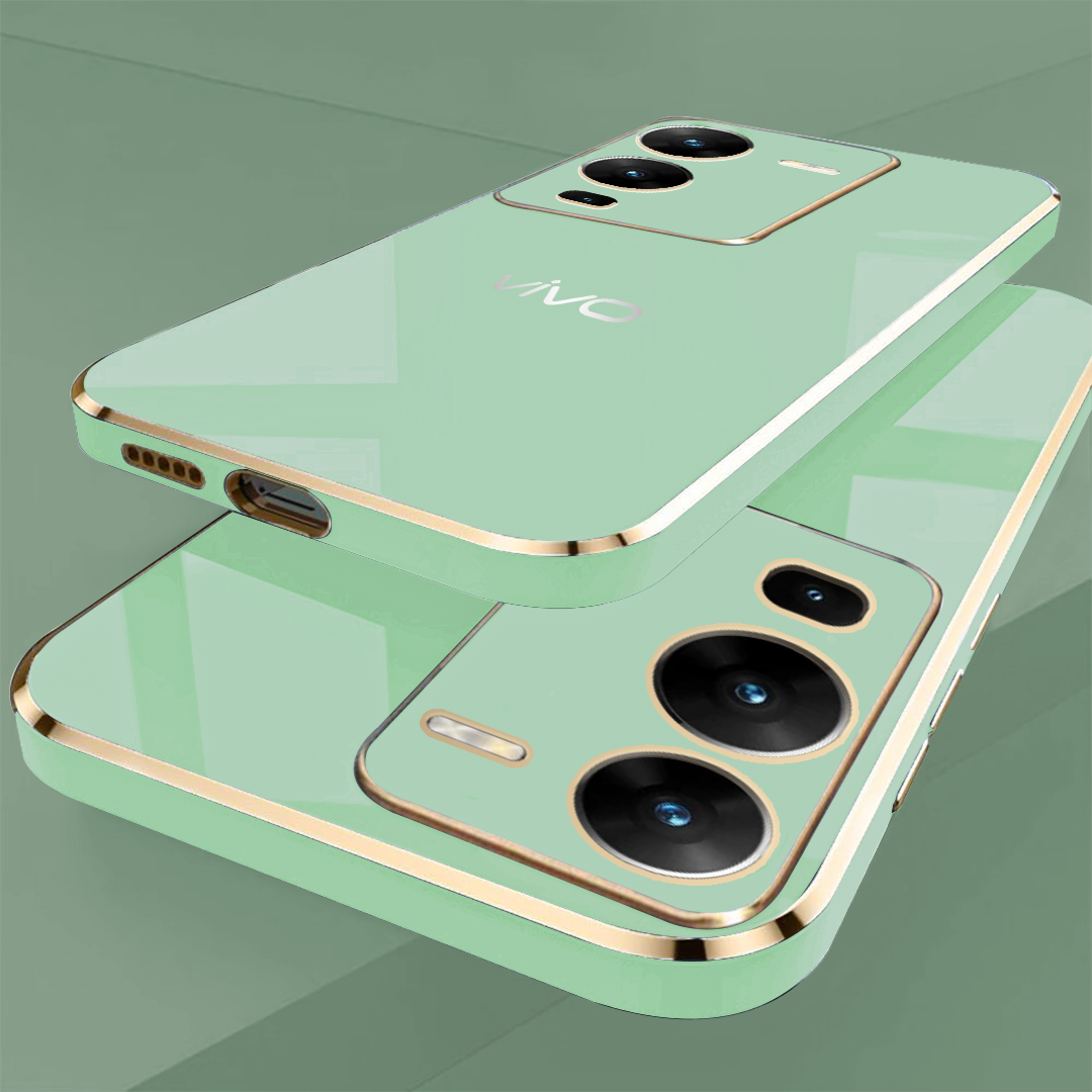 VIVO V25 PRO 5G ULTRA-SHINE GOLD ELECTROPLATED LUXURIOUS  BACK CASE WITH CAMERA PROTECTION