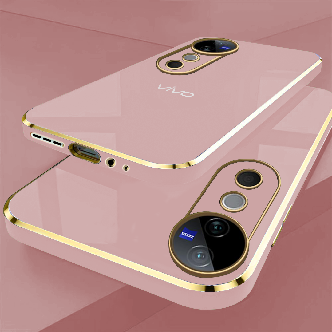 VIVO T3 ULTRA 5G ULTRA-SHINE GOLD ELECTROPLATED LUXURIOUS  BACK CASE WITH CAMERA PROTECTION