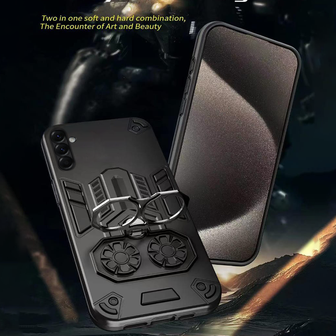 Samsung Galaxy A56 5G Armor knight Series Camera Protection 2 in 1 Shockproof Phone Cover with Kickstand