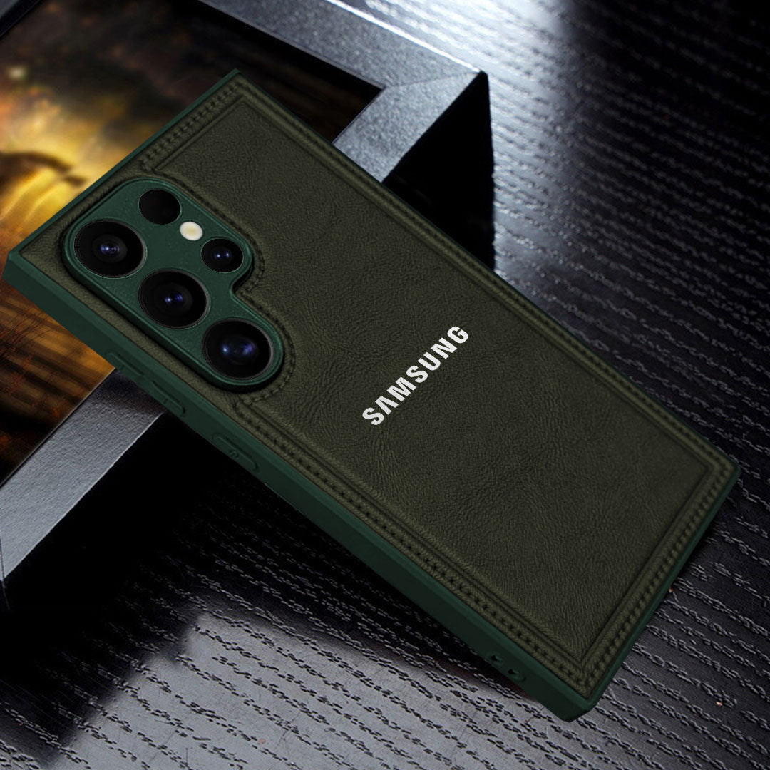 Samsung Galaxy S25 ULTRA 5G Vintage Leather Stitched Protective Back Case