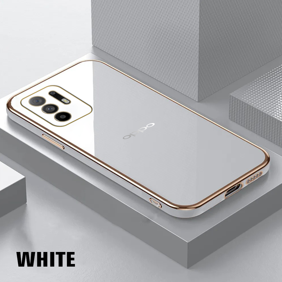 OPPO F19 PRO PLUS ULTRA-SHINE GOLD ELECTROPLATED LUXURIOUS  BACK CASE WITH CAMERA PROTECTION