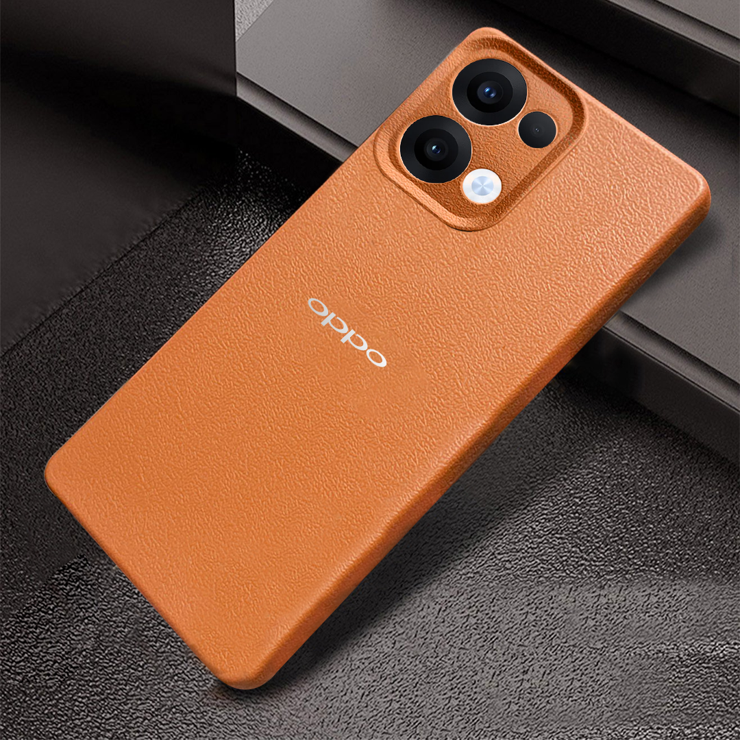 Oppo Reno 13 5G Solid Color Leather Texture Matte Phone Back Case