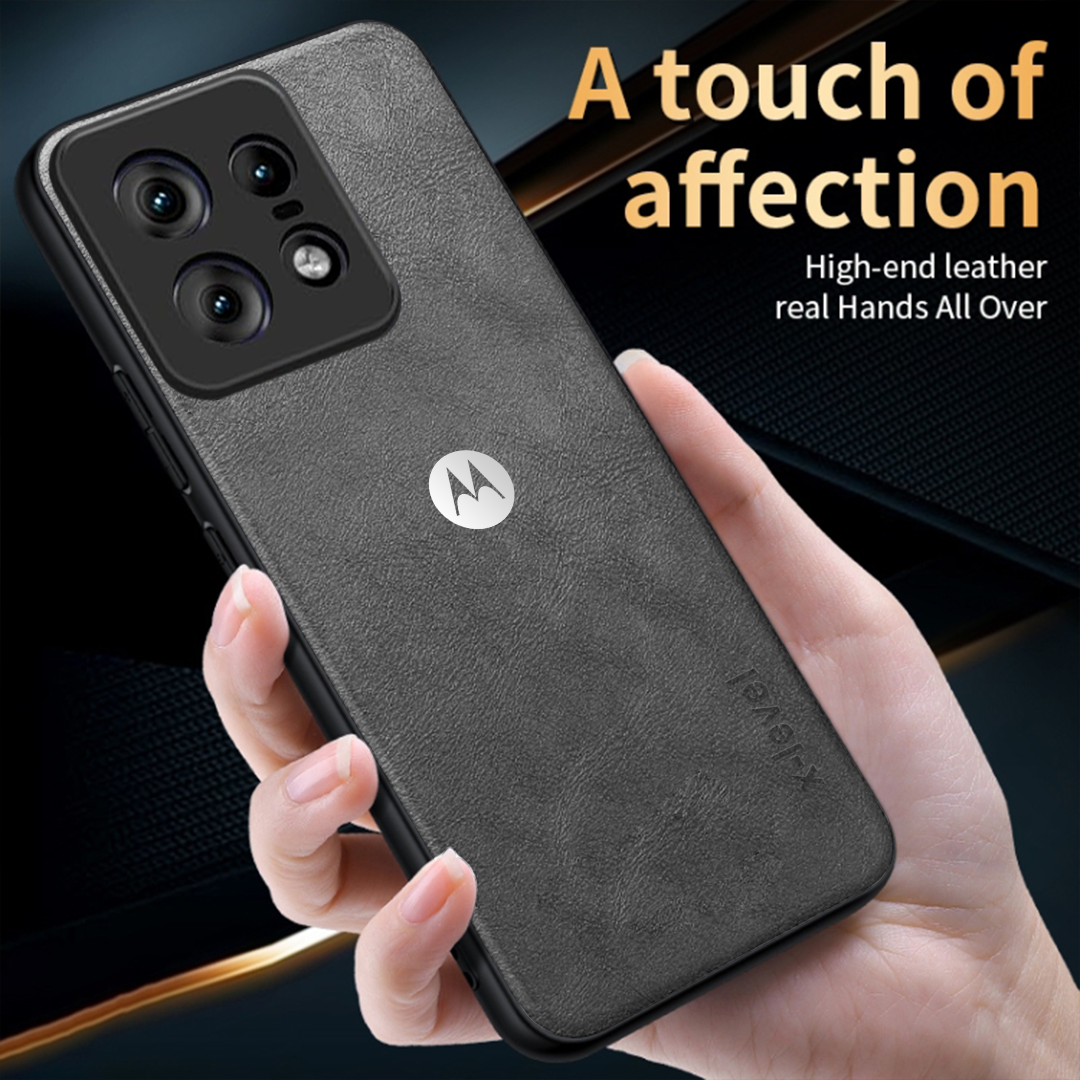 MOTO EDGE 50 PRO 5G  Business Style PU LEATHER PROTECTIVE BACK CASE WITH CAMERA PROTECTION