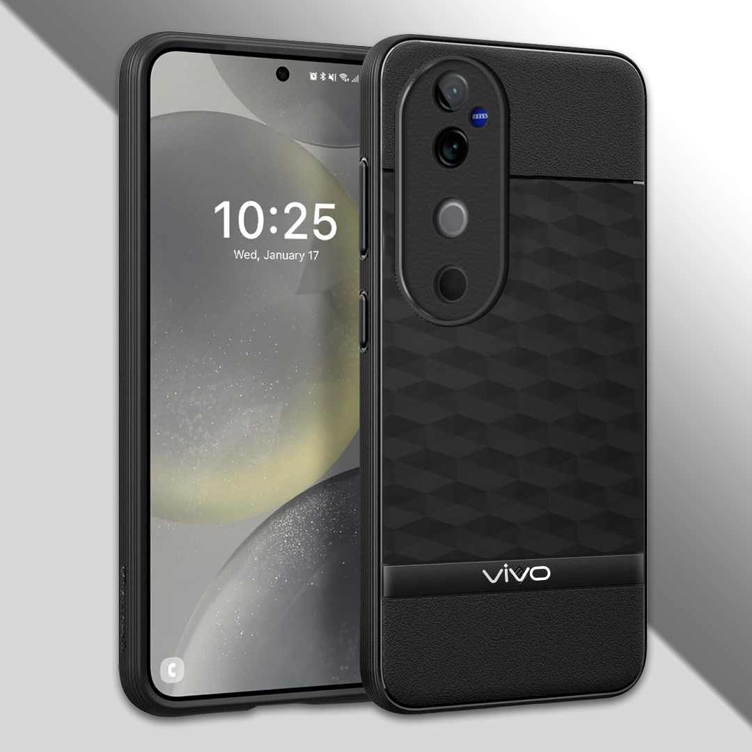 VIVO V40 5G 3D Hexa Cube Design Drop Protection | Camera Protection  TPU Back Case