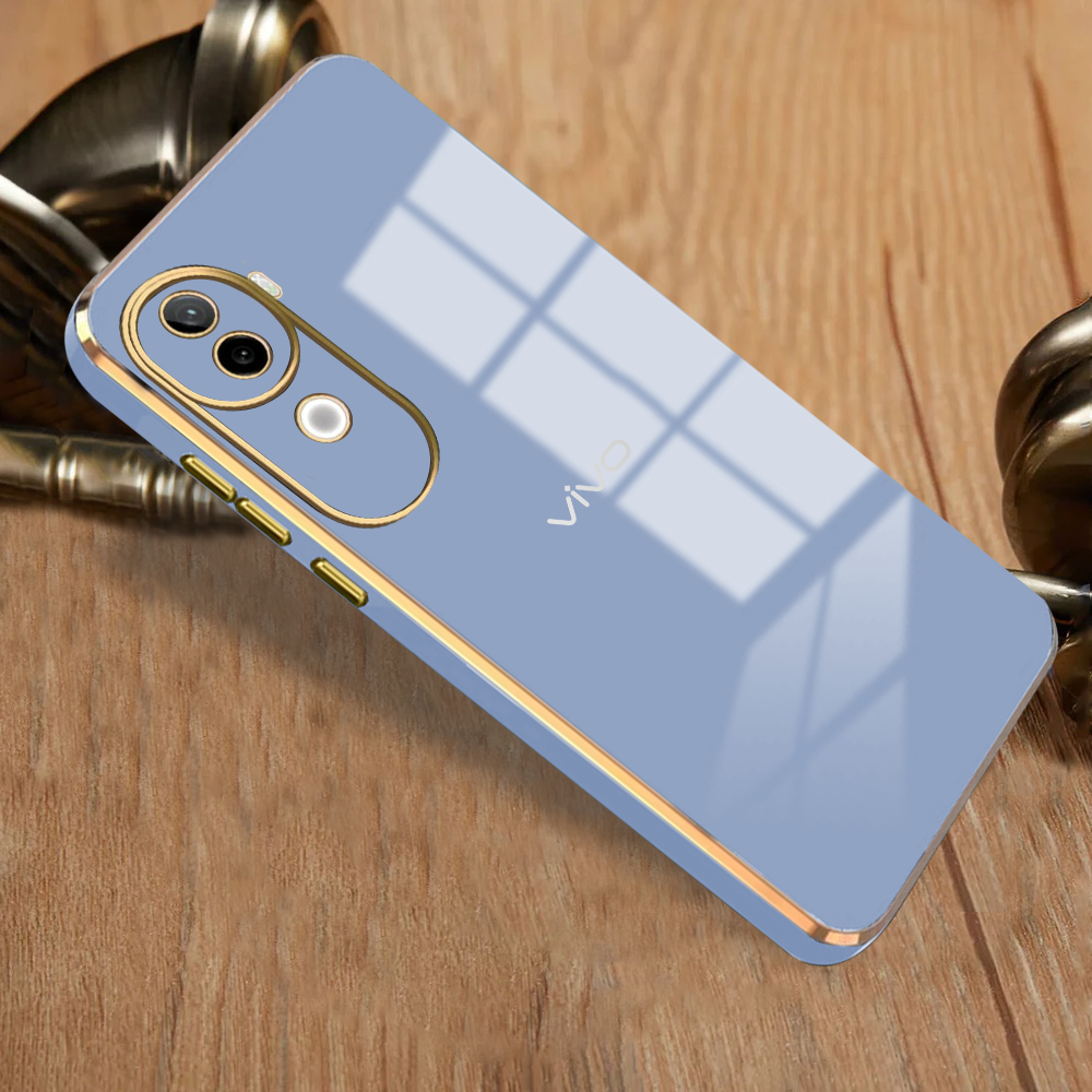 VIVO V40E 5G GOLD ELECTROPLATED LUXURIOUS  BACK CASE WITH CAMERA PROTECTION