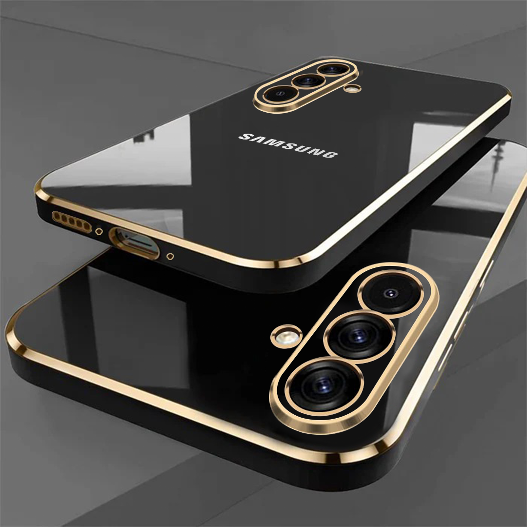 GALAXY A56 5G ULTRA-SHINE GOLD ELECTROPLATED LUXURIOUS  BACK CASE WITH CAMERA PROTECTION