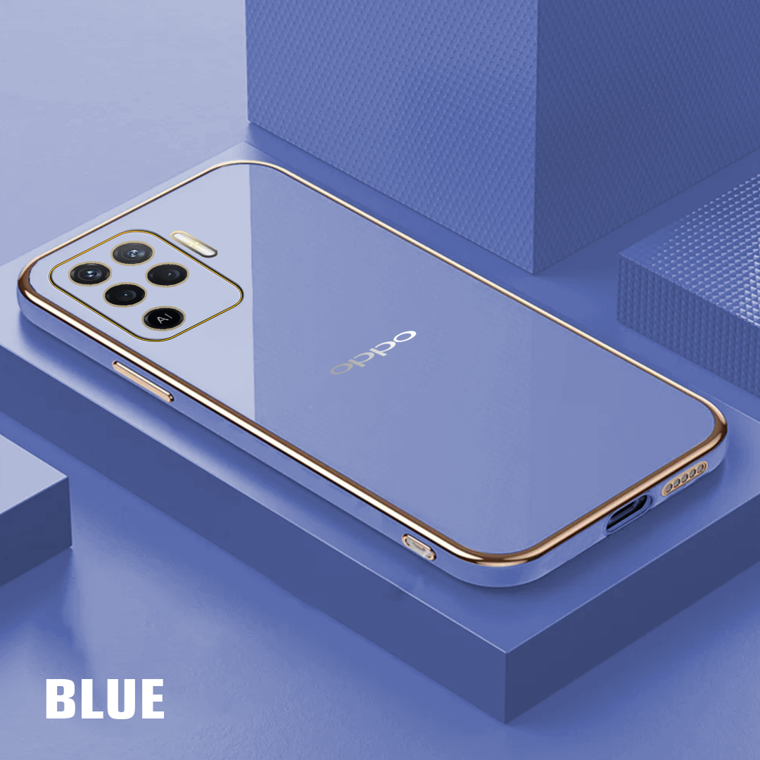 OPPO F19 PRO ULTRA-SHINE GOLD ELECTROPLATED LUXURIOUS  BACK CASE WITH CAMERA PROTECTION