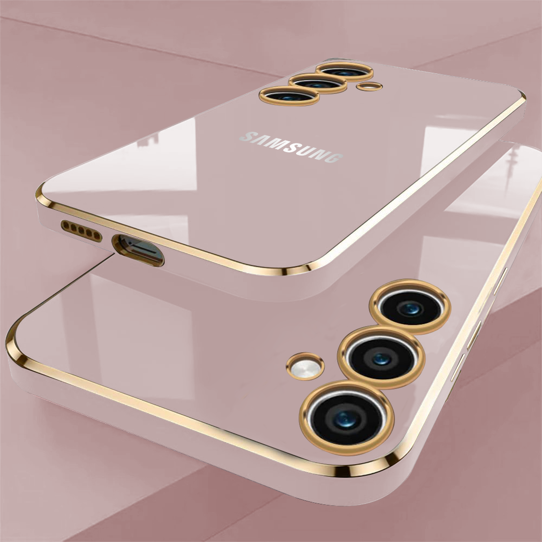 GALAXY A54 5G ULTRA-SHINE GOLD ELECTROPLATED LUXURIOUS  BACK CASE WITH CAMERA PROTECTION