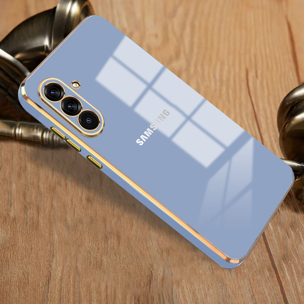 GALAXY A56 5G ULTRA-SHINE GOLD ELECTROPLATED LUXURIOUS  BACK CASE WITH CAMERA PROTECTION